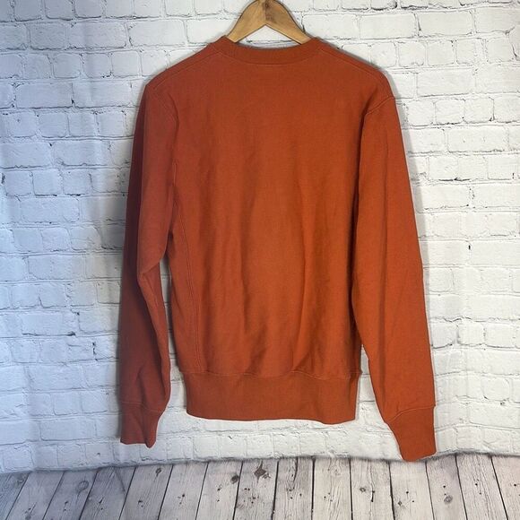 Champion Mens Orange Reverse Weave Sweatshirt size S Small - Picture 5 of 8